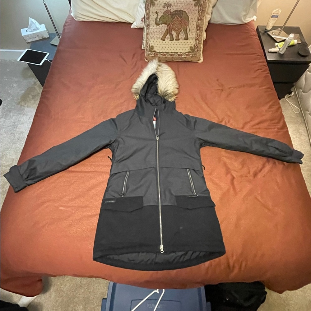 Columbia 3/4 length jacket-worn twice-size M
